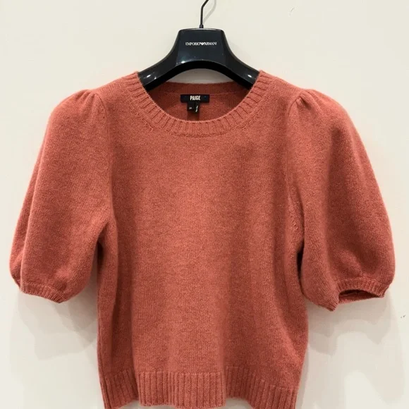 Paige Women's Dusty Pink Cashmere Sweater Size M. Gently used. - Picture 1 of 3